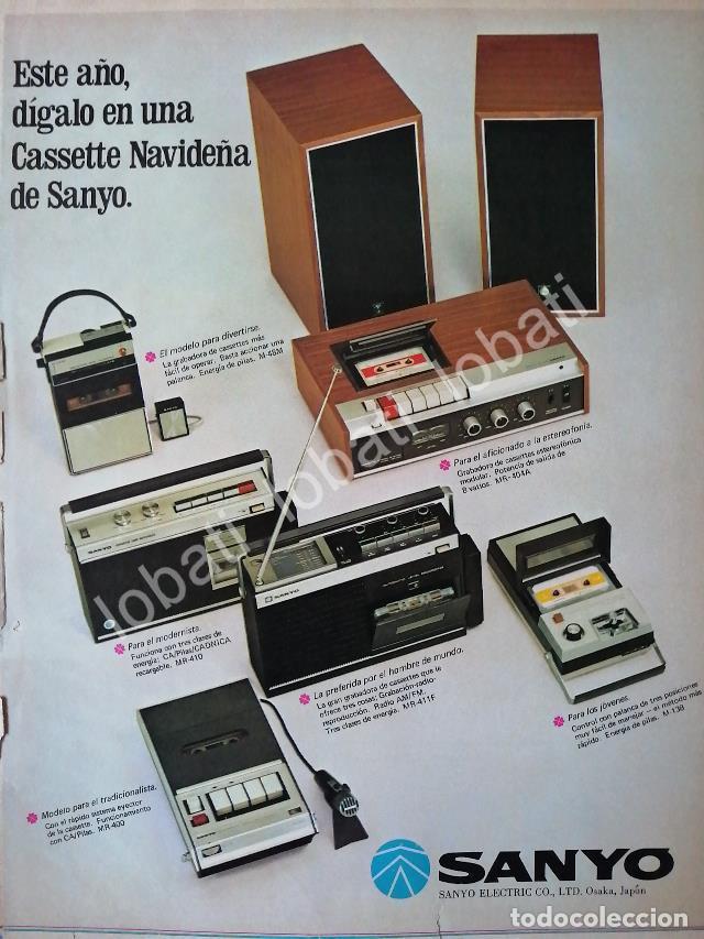 Coleccionismo de carteles: CARTEL ANTIGUO ORIGINAL DE RADIOS Y GRABADORAS SANYO 1969 /157