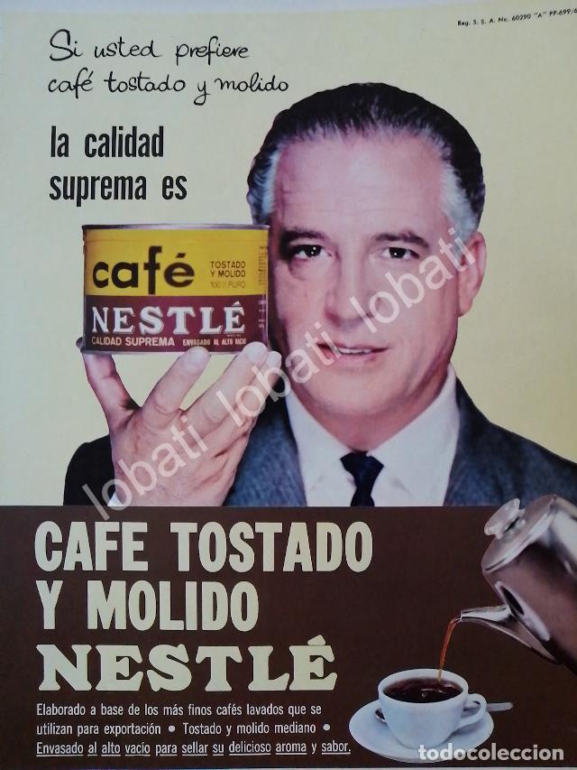 Coleccionismo de carteles: CARTEL ANTIGUO ORIGINAL DE CAFE NESTLE 1961 NESTLE