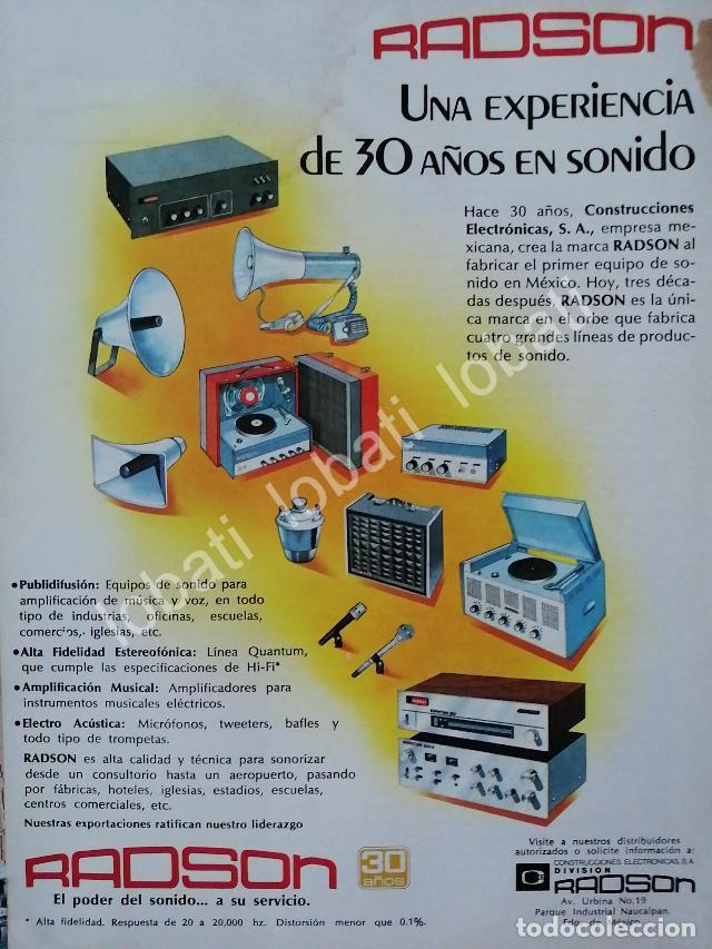 Coleccionismo de carteles: CARTEL ANTIGUO ORIGINAL DE EQUIPOS DE AUDIO RADSON 1979 /172