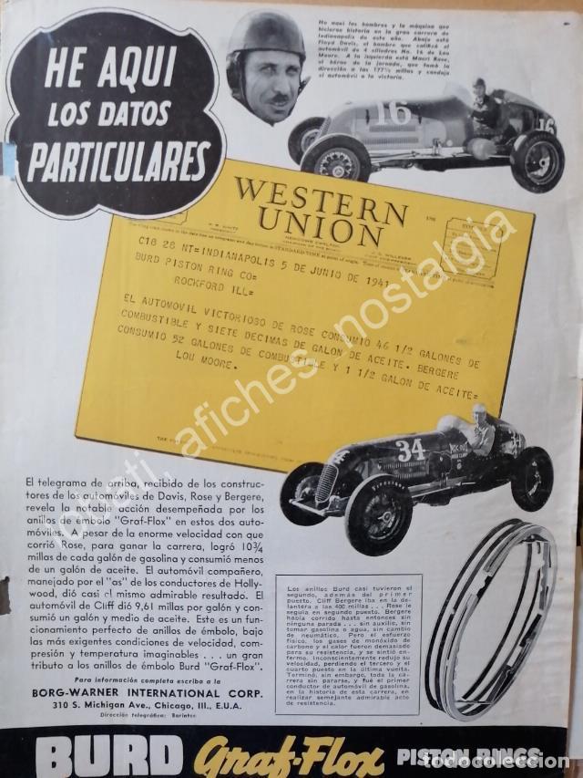 Coleccionismo de carteles: CARTEL ANTIGUO ORIGINAL DE EL PILOTO FLOYD DAVIS Y BORG WAGNER 1941 / FEP MUY RARO