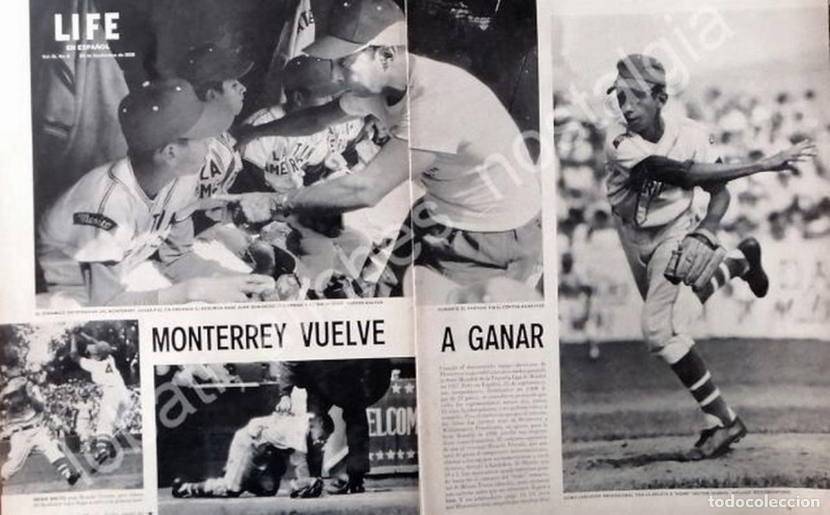 Coleccionismo de carteles: CARTEL ANTIGUO ORIGINAL DE MONTERREY VUELVE A GANAR CAMPEONATO DE BEISBOL 1958