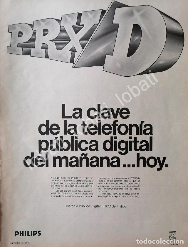 Collectionnisme d'affiches: CARTEL ANTIGUO ORIGINAL DE EQUIPO DE SONIDO PHILIPS PRX-D 1985 /201