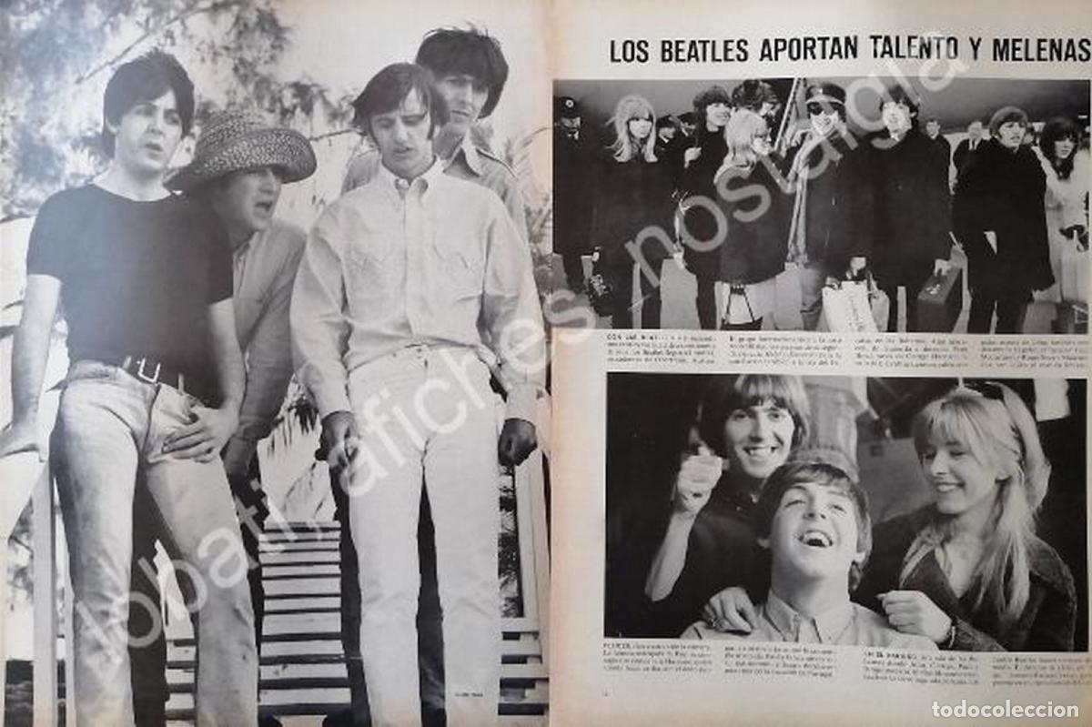 Collectionnisme d'affiches: CARTEL ANTIGUO ORIGINAL DE NOTA. LOS BEATLES 1960s TALENTO Y MELENAS