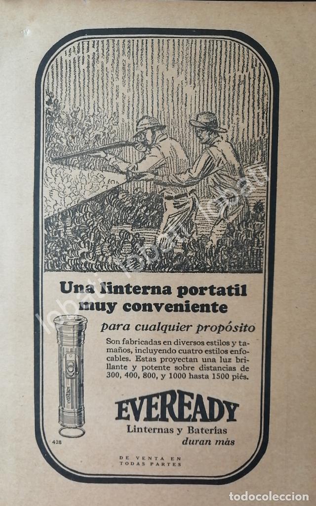 Collectionnisme d'affiches: CARTEL ANTIGUO ORIGINAL DE LINTERNAS EVEREADY 1927 /206