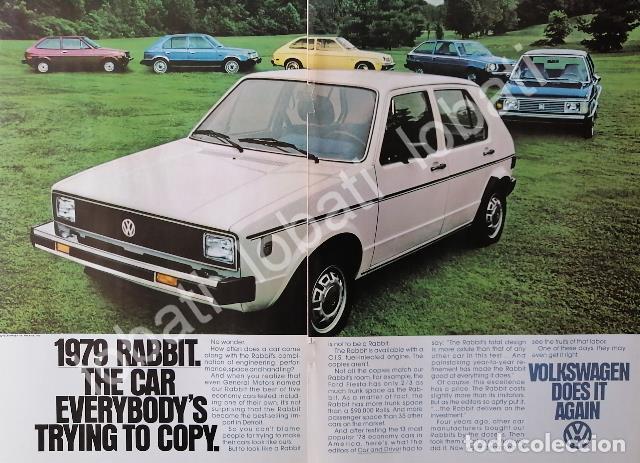 Collectionnisme d'affiches: CARTEL ANTIGUO ORIGINAL DE AUTOS VOLKSWAGEN RABBIT (CARIBE) 1979 /2