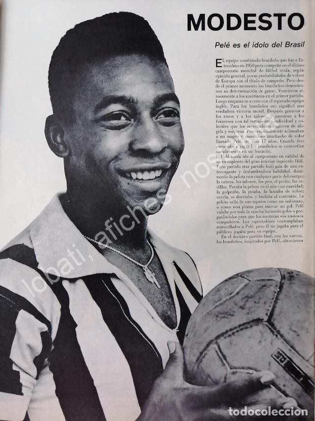 Collectionnisme d'affiches: CARTEL ANTIGUO ORIGINAL DE NOTA. PELE EL IDOLO DE BRASIL MODESTO. 1960s