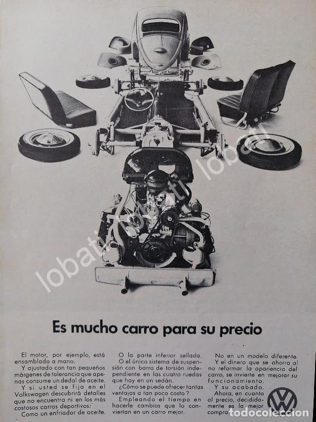 Collectionnisme d'affiches: CARTEL ANTIGUO ORIGINAL DE MINI CARTEL AUTOS VOLKSWAGEN VOCHO 1969 /11