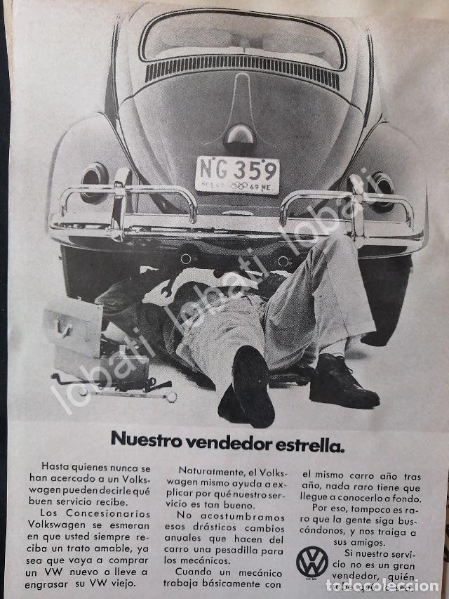 Collectionnisme d'affiches: CARTEL ANTIGUO ORIGINAL DE MINI CARTEL AUTOS VOLKSWAGEN VOCHO 1969 /10