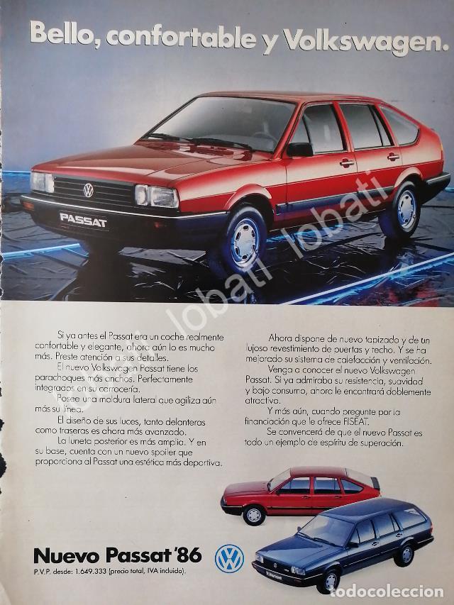 Collectionnisme d'affiches: CARTEL ANTIGUO ORIGINAL DE AUTOS VOLKSWAGEN PASSAT 1986 /27
