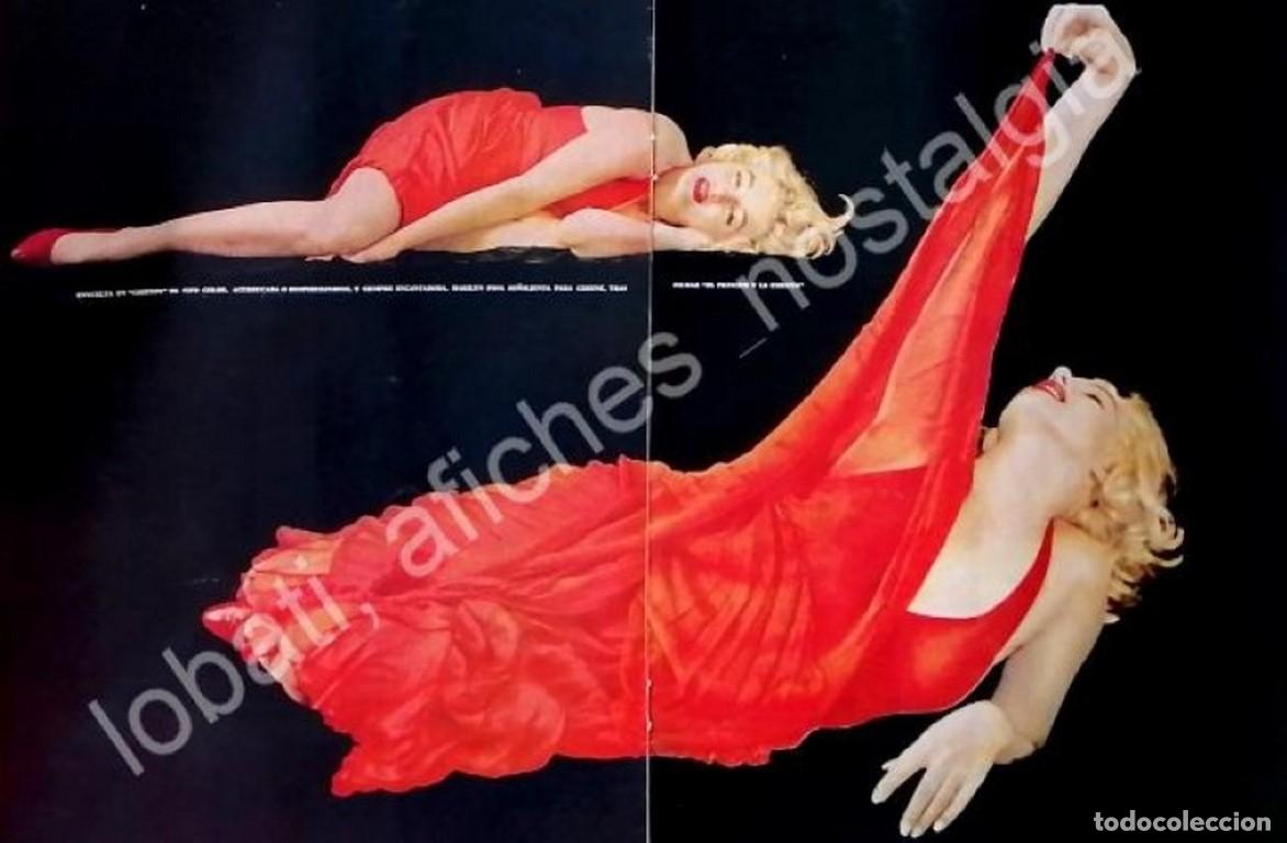 Collectionnisme d'affiches: CARTEL ANTIGUO ORIGINAL DE FOTO GRABADO DE PRENSA. MARILYN MONROE 1960s /3
