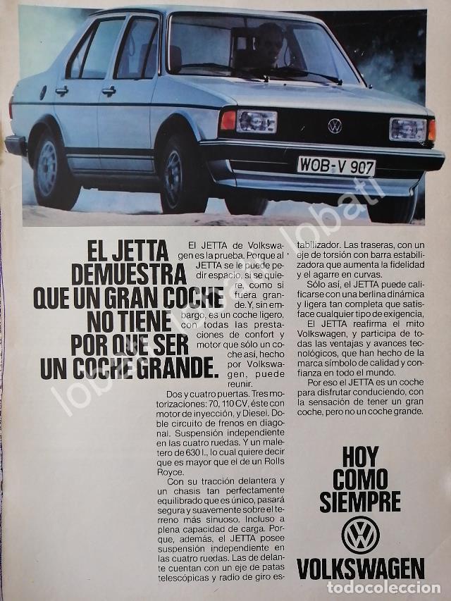 Collectionnisme d'affiches: CARTEL ANTIGUO ORIGINAL DE AUTOS VOLKSWAGEN JETTA 1981 /31