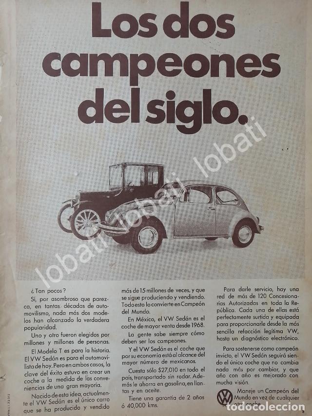 Collectionnisme d'affiches: CARTEL ANTIGUO ORIGINAL DE AUTOS VOLKSWAGEN VOCHO 1969 /37