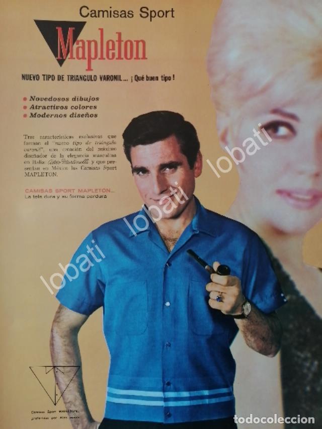 Collectionnisme d'affiches: CARTEL ANTIGUO ORIGINAL DE ALDO MONTI Y CAMISAS MAPLETON 1965 /FEP