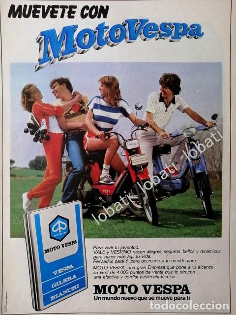 Collectionnisme d'affiches: CARTEL ANTIGUO ORIGINAL DE MOTOCICLETAS VESPA 1987