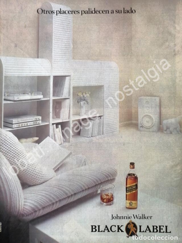 Coleccionismo de carteles: CARTEL ANTIGUO ORIGINAL DE WHISKY JHONNIE WALKER BLACK LABEL 1980s /7