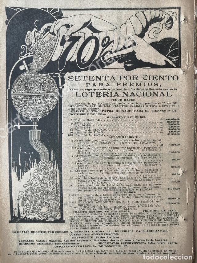 Coleccionismo de carteles: CARTEL ANTIGUO ORIGINAL DE RARO AFICHE LOTERIA NACIONAL ART NOUVEAU 1920 /138