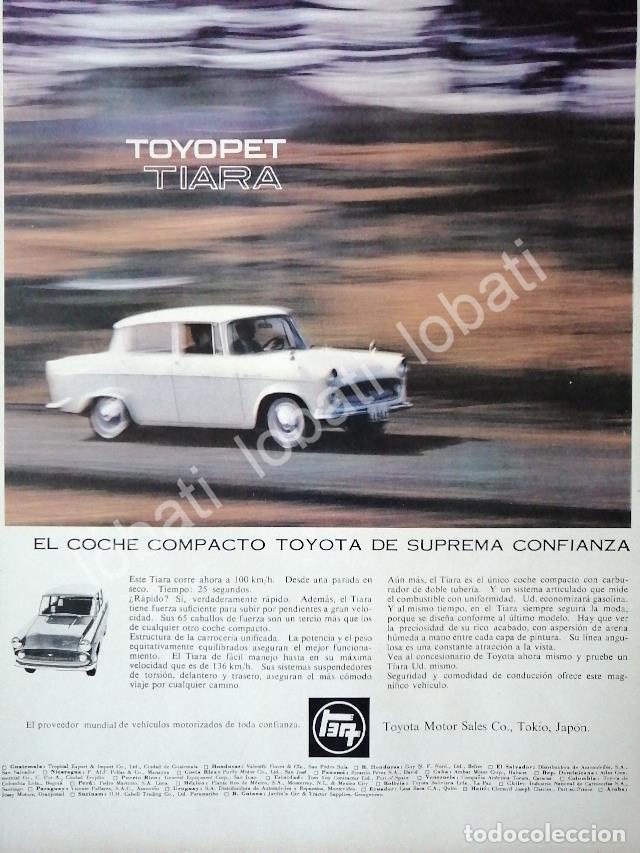 Coleccionismo de carteles: CARTEL ANTIGUO ORIGINAL DE AUTOS TOYOTA TOYOPET TIARA 1961 /232