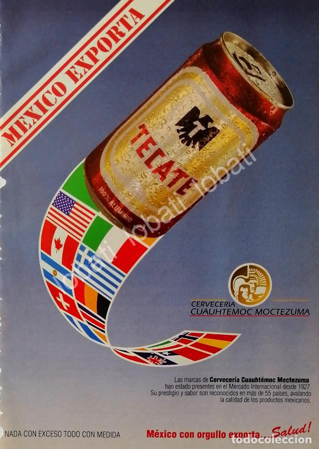 Poster collecting: CARTEL ANTIGUO ORIGINAL DE CERVEZA TECATE 1980 / MINI CARTEL /3