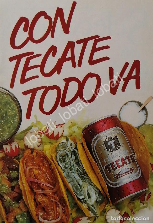 Poster collecting: CARTEL ANTIGUO ORIGINAL DE CERVEZA TECATE 1986 / MINI CARTEL /4