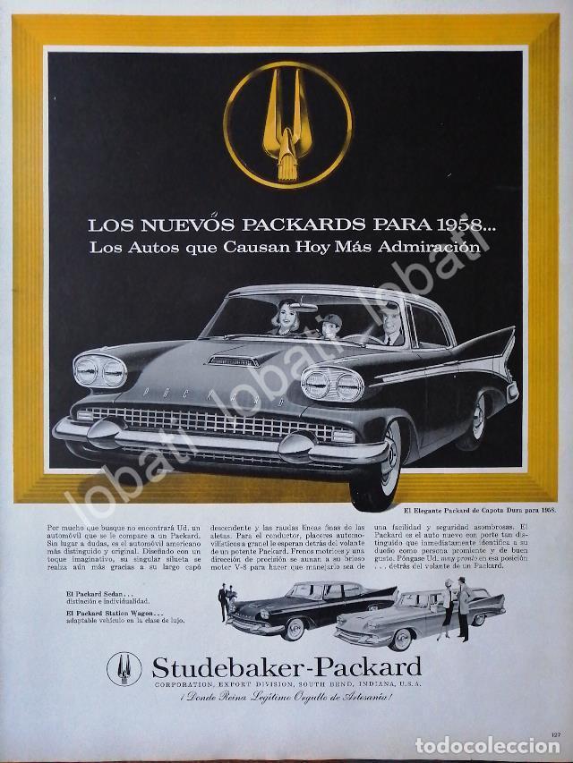 Poster collecting: CARTEL ANTIGUO ORIGINAL DE AUTOS STUDEBAKER 1958 /243