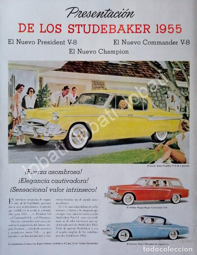 Poster collecting: CARTEL ANTIGUO ORIGINAL DE AUTOS STUDEBAKER 1955 /242