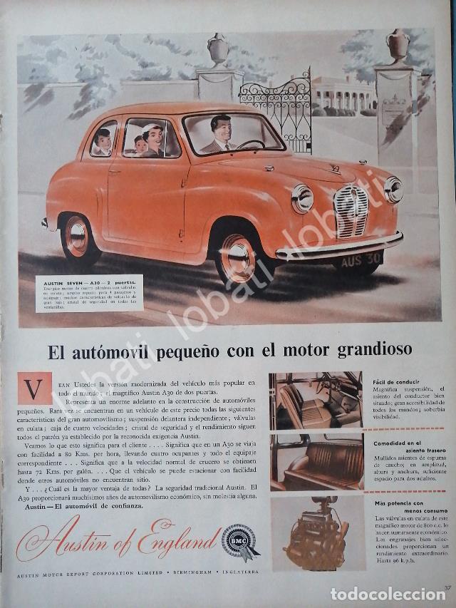 Poster collecting: CARTEL ANTIGUO ORIGINAL DE AUTOS BMC AUSTIN SEVEN A30 1953 /248 MUY RARO