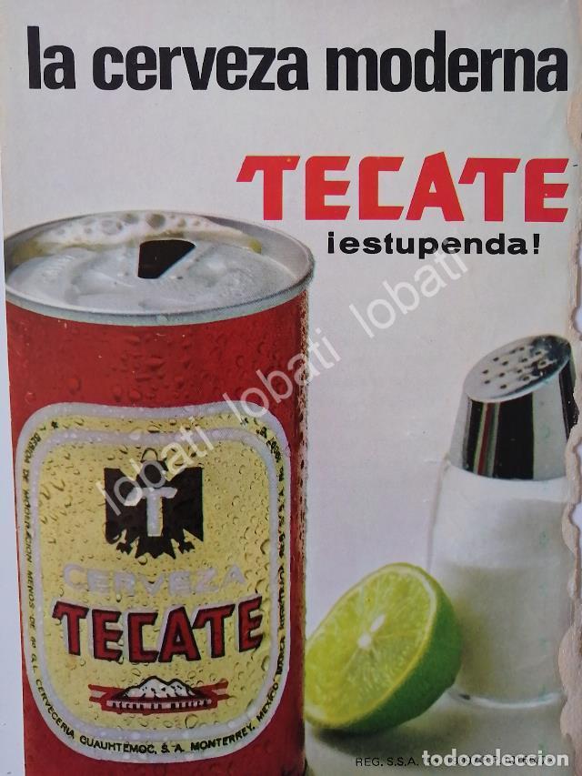 Poster collecting: CARTEL ANTIGUO ORIGINAL DE CERVEZA TECATE 1975 / MINI CARTEL /13