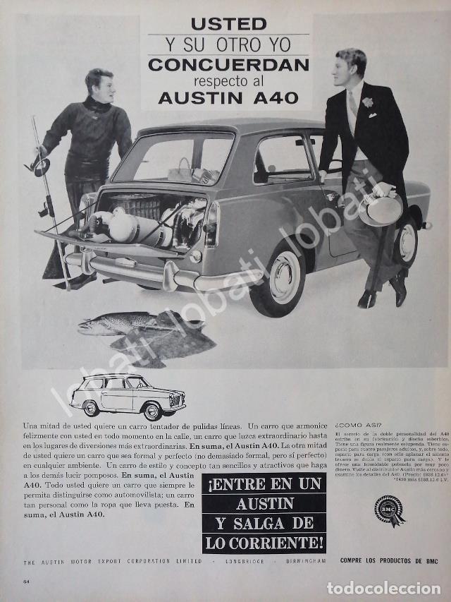 Poster collecting: CARTEL ANTIGUO ORIGINAL DE AUTOS BMC AUSTIN A40 1961 /253