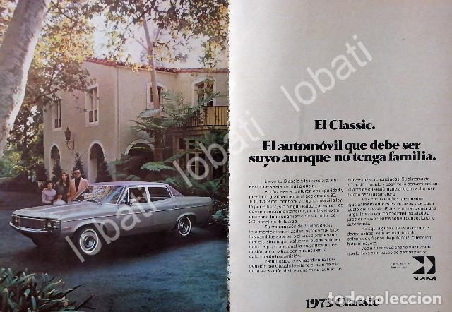 Poster collecting: CARTEL ANTIGUO ORIGINAL DE AUTOS VAM CLASSIC 1973 MINI CARTEL