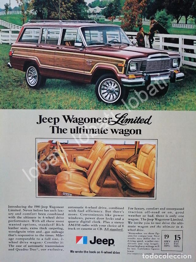 Poster collecting: CARTEL ANTIGUO ORIGINAL DE AUTOS JEEP WAGONER LIMITED 1980 /262