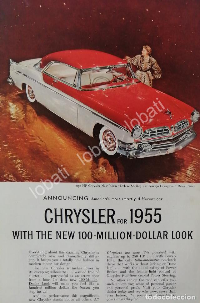 Coleccionismo de carteles: CARTEL ANTIGUO ORIGINAL DE AUTOS CHRYSLER NEW YORKER 1955 /13