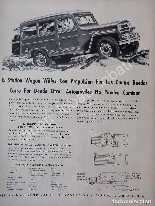 Poster collecting: CARTEL ANTIGUO ORIGINAL DE AUTOS WILLYS STATION WAGON 1954 /268