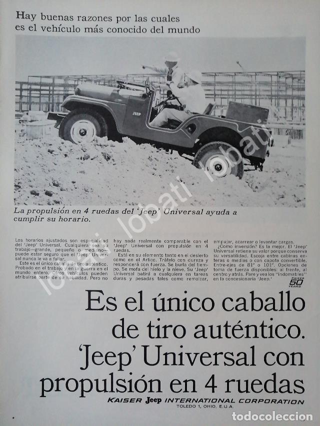 Poster collecting: CARTEL ANTIGUO ORIGINAL DE AUTOS JEEP UNIVERSAL 1964 /269