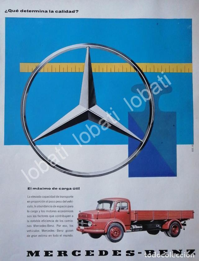 Poster collecting: CARTEL ANTIGUO ORIGINAL DE AUTOS. CAMIONES MERCEDEZ BENZ 1950s /274