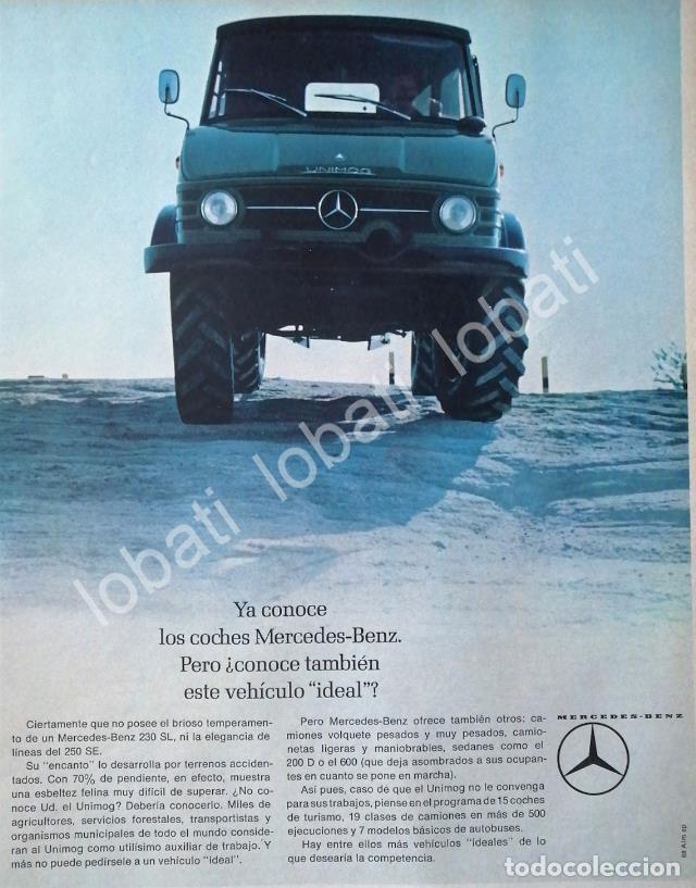 Poster collecting: CARTEL ANTIGUO ORIGINAL DE AUTOS CAMIONES MERCEDES BENZ UNIMOG 1959 /278