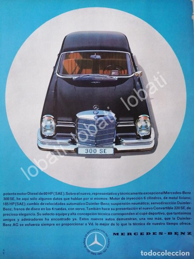 Poster collecting: CARTEL ANTIGUO ORIGINAL DE AUTOS MERCEDES BENZ 300 SE 1954 /279 RARO