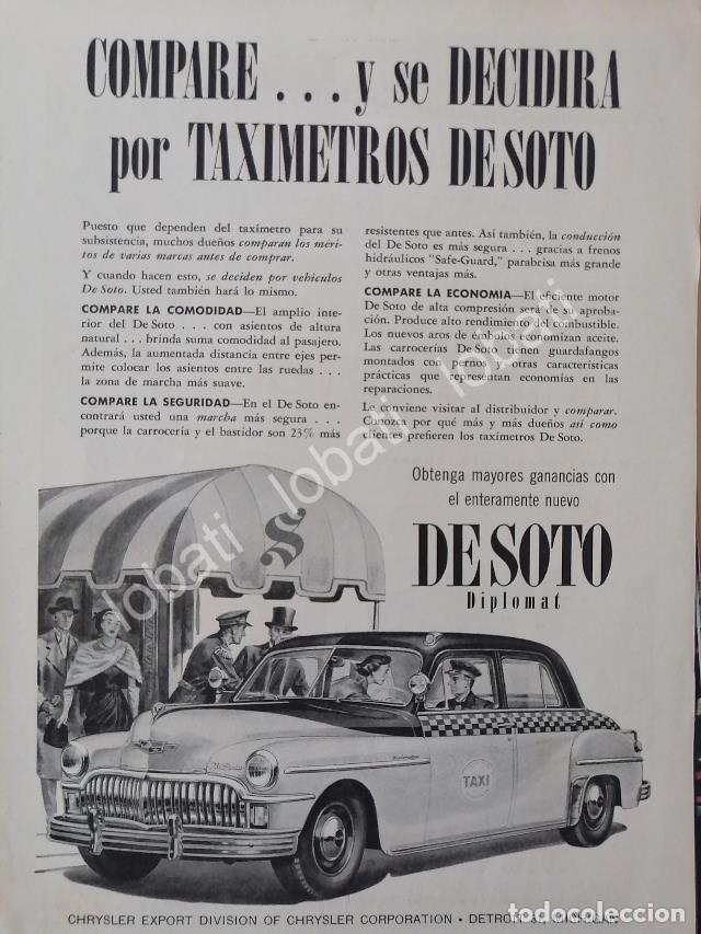 Poster collecting: CARTEL ANTIGUO ORIGINAL DE AUTOS DODGE DESOTO DIPLOMAT 1949 /N58