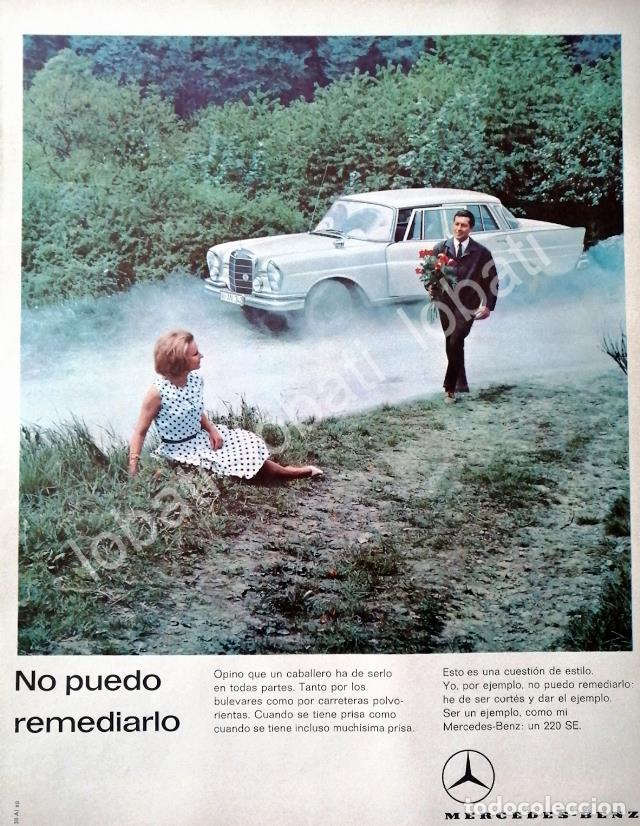 Poster collecting: CARTEL ANTIGUO ORIGINAL DE AUTOS MERCEDEZ BENS 220 SE 1961 1RA VERSION /283