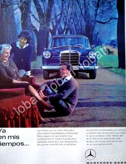 Poster collecting: CARTEL ANTIGUO ORIGINAL DE AUTOS MERCEDEZ BENS 220 SE 1961 1RA VERSION /284