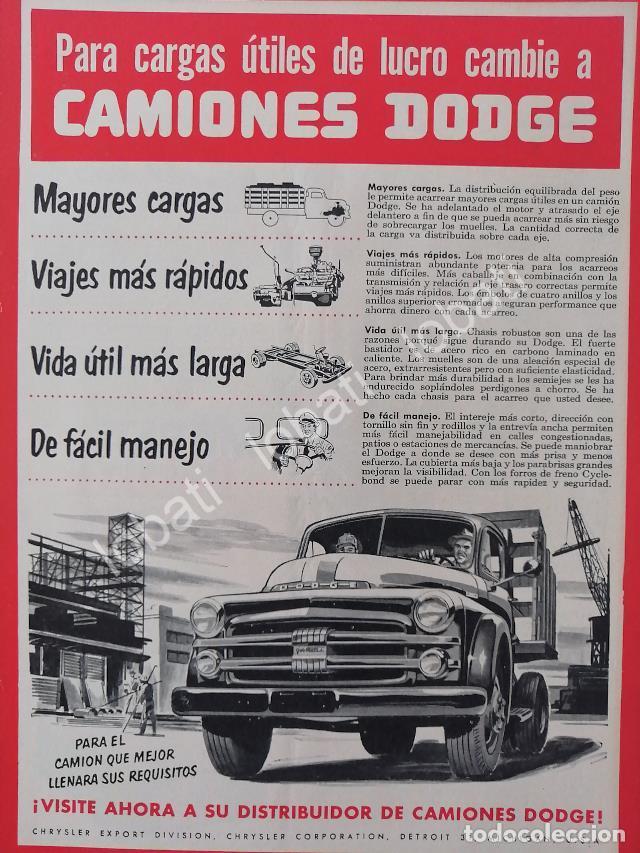 Coleccionismo de carteles: CARTEL ANTIGUO ORIGINAL DE CAMIONES CHRYSLER DODGE 1949 /N63