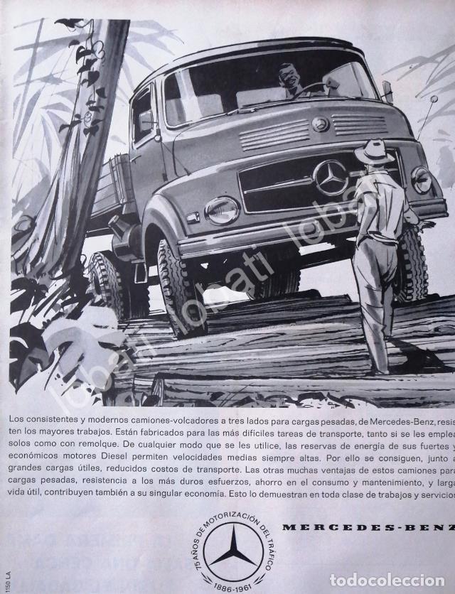 Poster collecting: CARTEL ANTIGUO ORIGINAL DE AUTOS MERCEDES BENZ UNIMOG 1961 /287