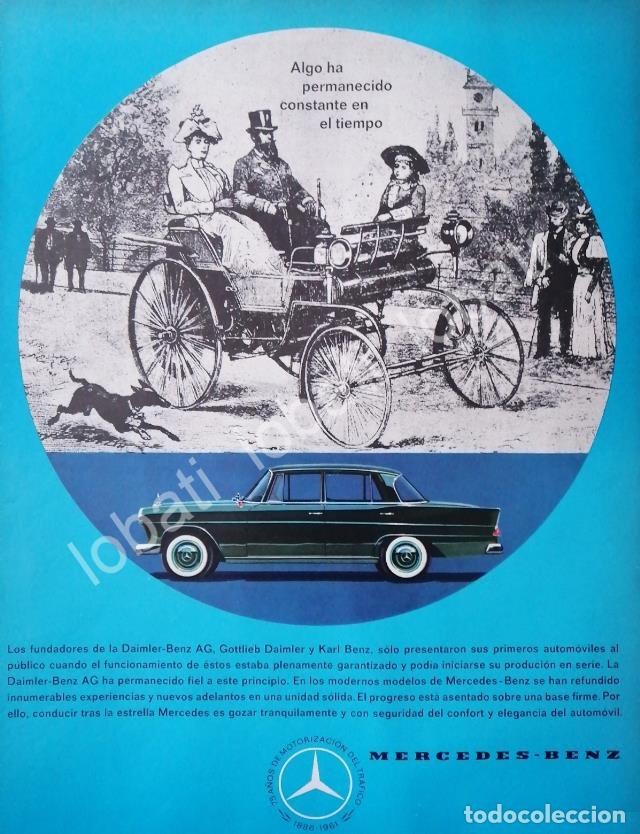 Poster collecting: CARTEL ANTIGUO ORIGINAL DE AUTOS MERCEDEZ BENS 75 ANIVERSARIO 1961 /288