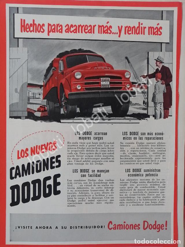 Coleccionismo de carteles: CARTEL ANTIGUO ORIGINAL DE CAMIONES CHRYSLER DODGE 1948 /N67