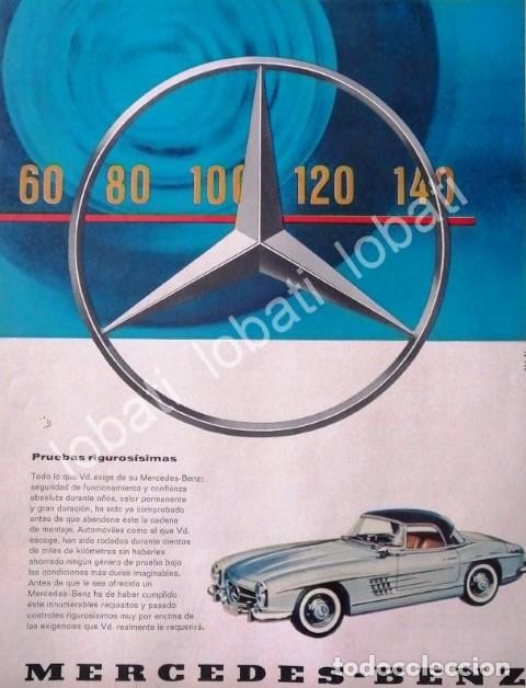 Poster collecting: CARTEL ANTIGUO ORIGINAL DE AUTOS MERCEDES BENZ 190SL 1961 /293 / MUY RARO