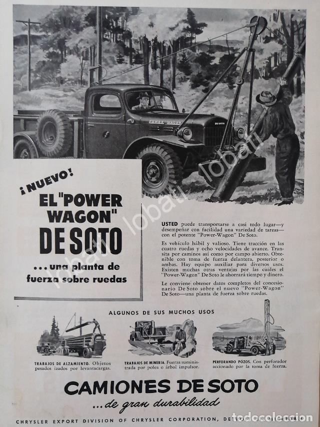 Coleccionismo de carteles: CARTEL ANTIGUO ORIGINAL DE CAMIONETA CHRYSLER DODGE DESOTO WAGON 1949 /N68