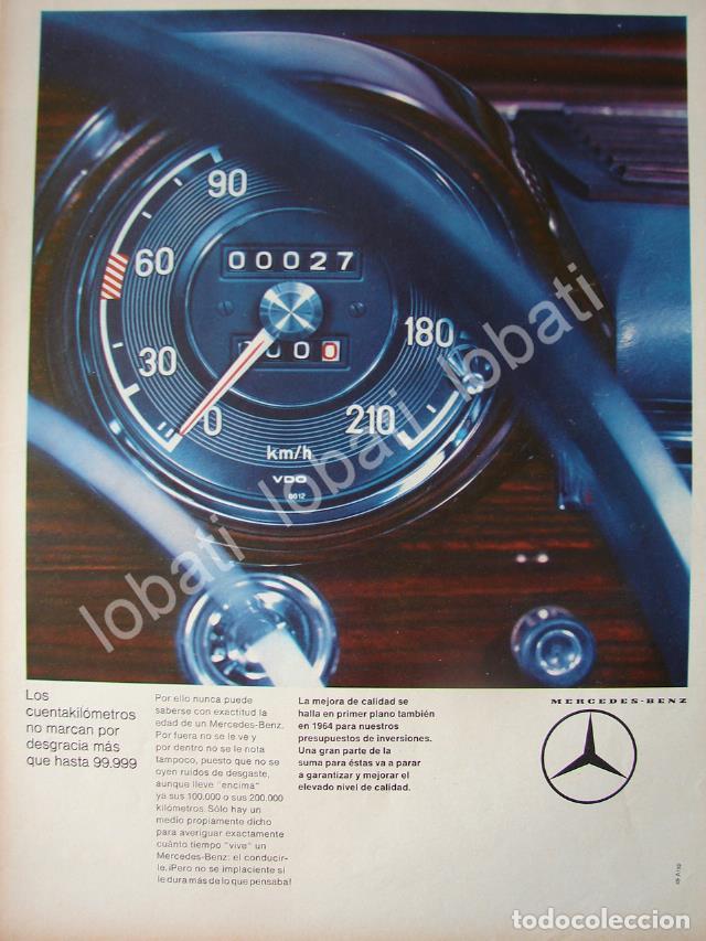 Poster collecting: CARTEL ANTIGUO ORIGINAL DE AUTOS MERCEDES BENZ SE 1964 /299