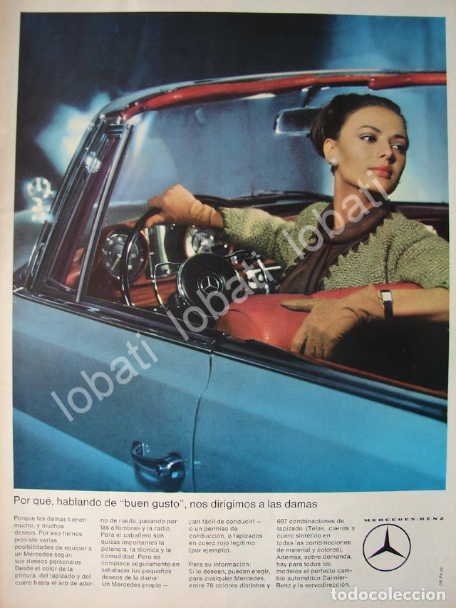 Poster collecting: CARTEL ANTIGUO ORIGINAL DE AUTOS MERCEDEZ BENZ SE 1964 /305