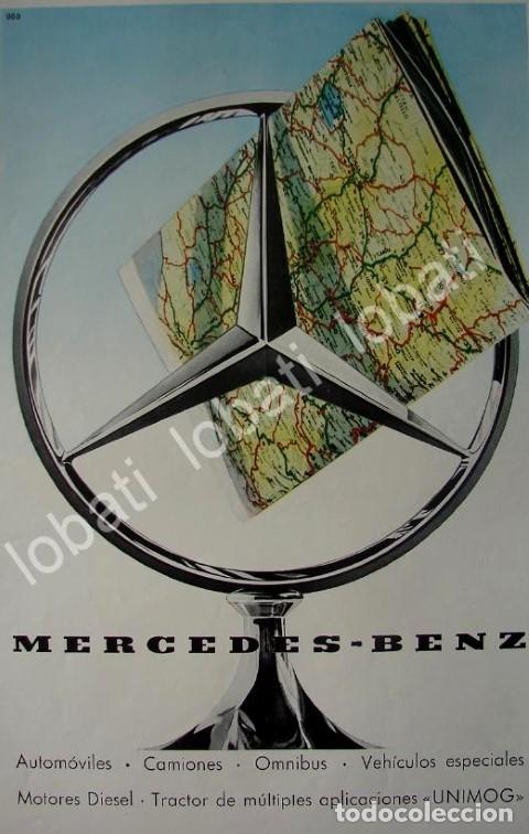 Poster collecting: CARTEL ANTIGUO ORIGINAL DE AUTOS MERCEDEZ BENZ SE 1964 /304
