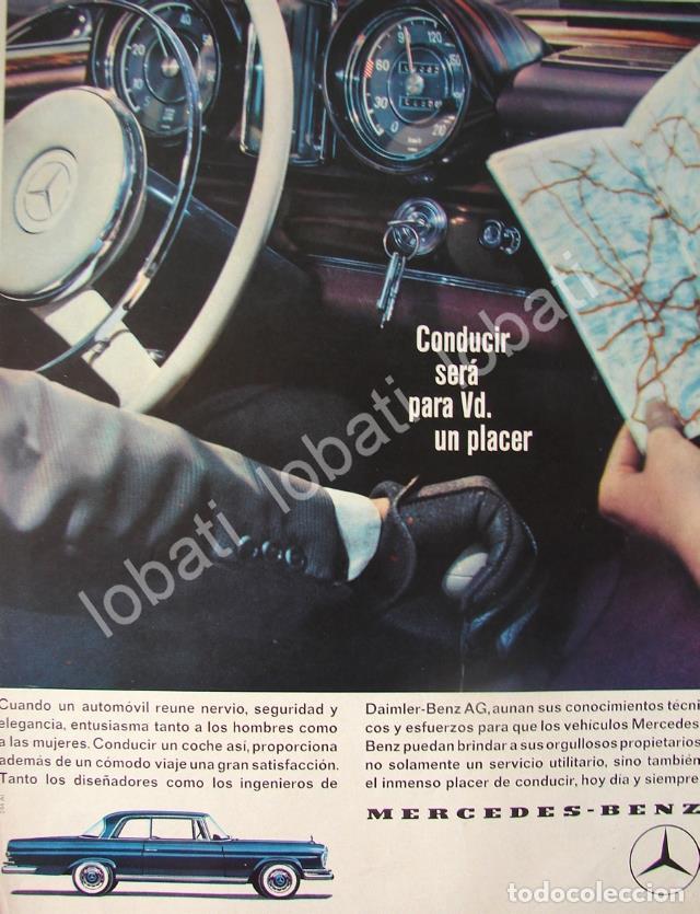 Poster collecting: CARTEL ANTIGUO ORIGINAL DE AUTOS MERCEDES BENZ 1964 /310