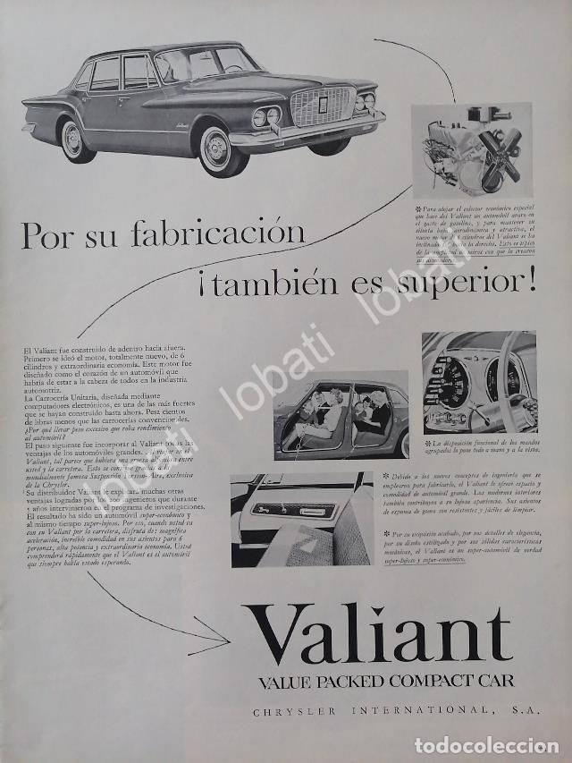 Coleccionismo de carteles: CARTEL ANTIGUO ORIGINAL DE AUTOS CHRYSLER DODGE VALIANT 1960s / N78